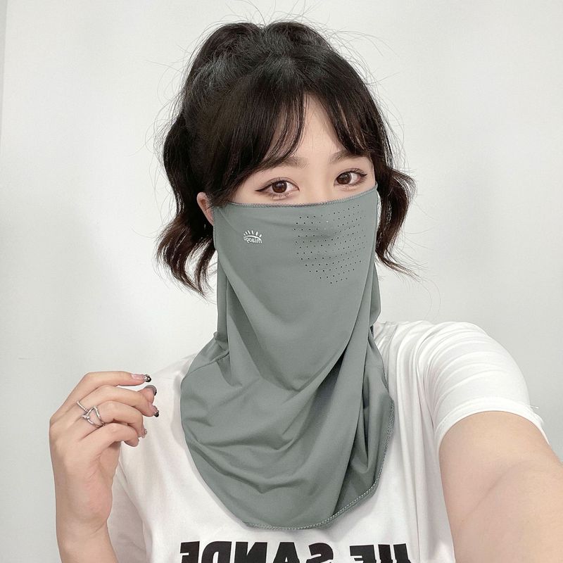 アイスシルク日焼け止めマスクフルフェイス抗UVマスク日焼け止め首カバーサイクリングマスク男性と女性の夏の日焼け止めフェイスマスク|undefined