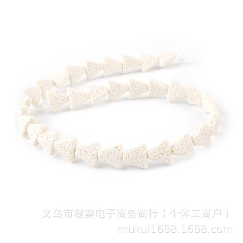 香薰彩色火山石三角块散珠DIY手链项链饰品配件半成品串珠批发|undefined