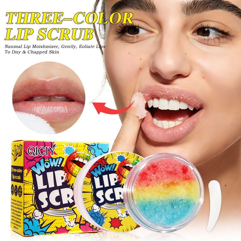 Cross-Border Popular Qiciy Lip Scrub to Remove Dead Skin, Lighten Lip Lines, Exfoliate and Moisturize Lips Lip Scrub