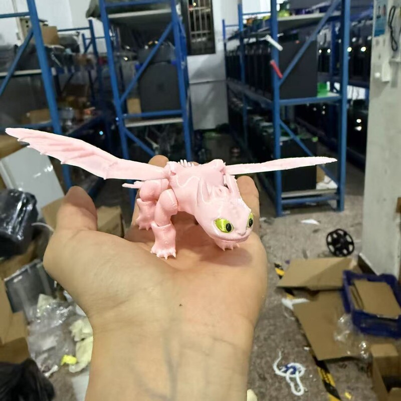 跨境爆款3d打印玩具无牙仔关节可活动翅膀可展开转动飞龙创意桌面|undefined