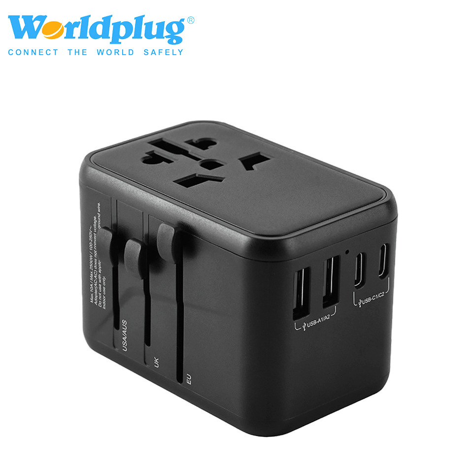 全球通用转换插头多功能转换插座插座一转多PD65W旅行快充转接头