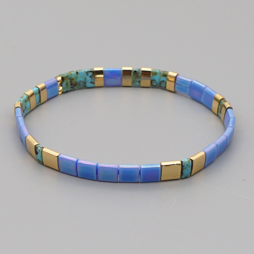 Retro Square Tila Beads Glass Wholesale Bracelets display picture 62
