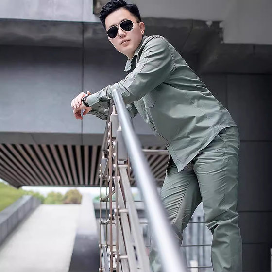 Summer National Appliance Net Work Clothes Thin Pure Cotton Electric Welding Anti-static Men's Clothing Hubei Electrician Labor Protection Suit