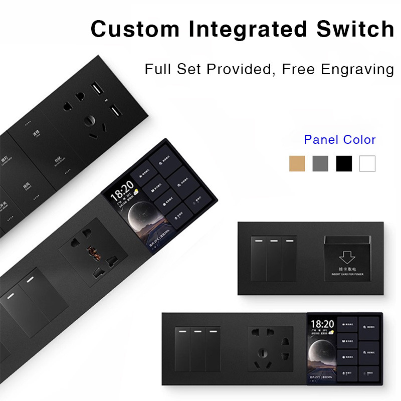 Interruptor Táctil de Pared Inteligente ZigBee, Control Táctil, para Hotel