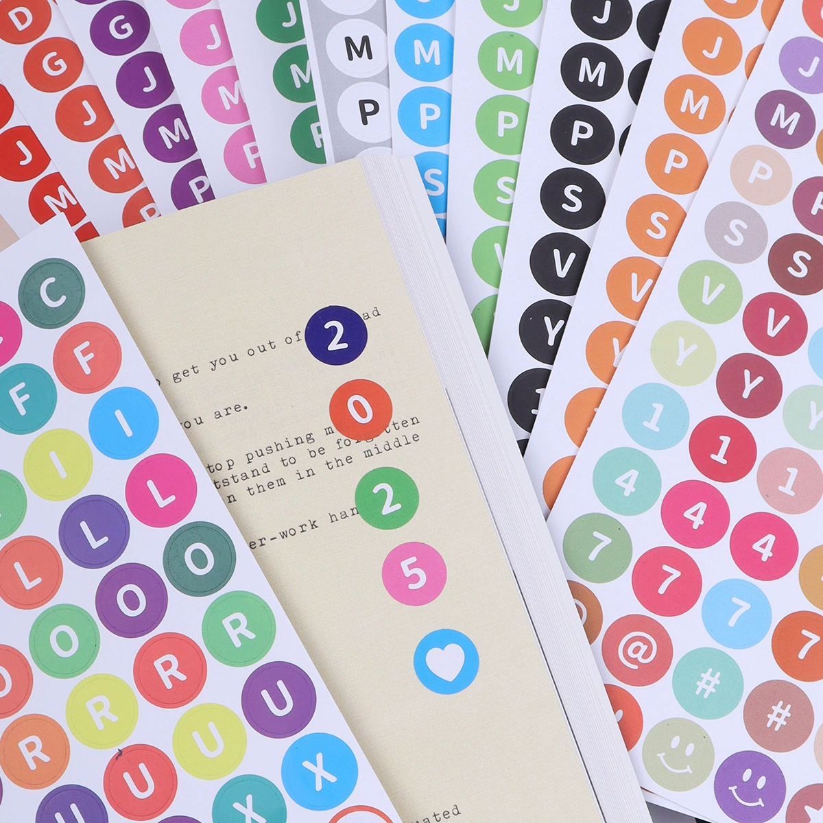 Waterproof sticker, rainbow cards, 0.5 inch, DIY, scheduler