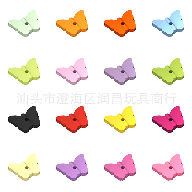 Foreign Trade Cross-Border Small Particle Building Block Parts Compatible with 93081A Minifigure Jewelry Accessories Bow Butterfly
