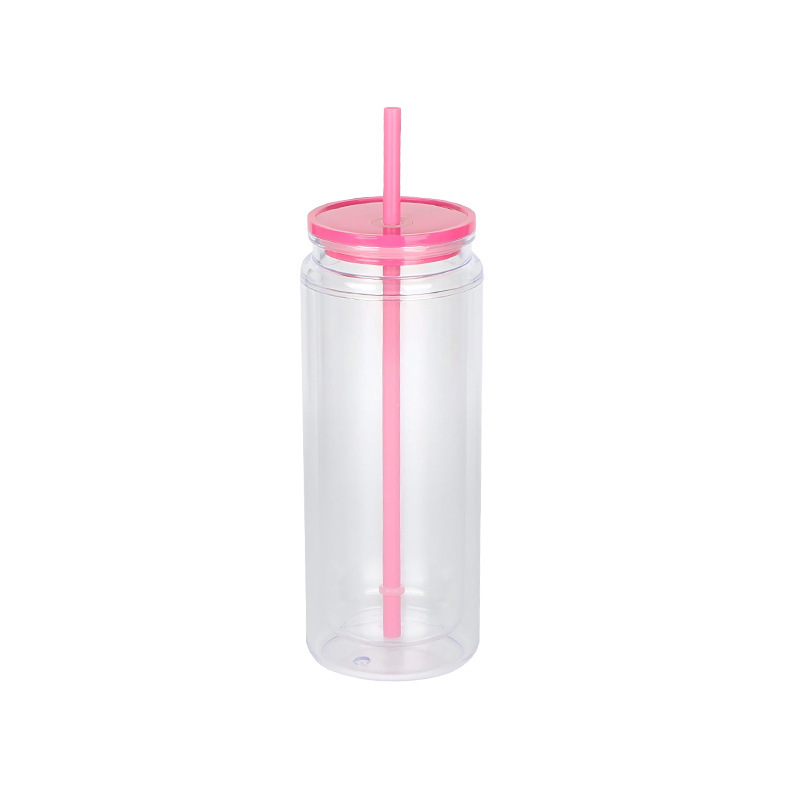 Tazas de plástico ps de color 20oz tazas de plástico Mason tazas de gelatina ecológica tazas de pajitas de color portátiles resistentes a caídas image 11
