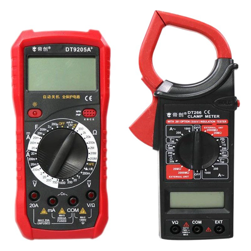 Di Chuang Цифровой мультиметр Сопротивление напряжения Электрик Цифровой дисплей Зажим тока AC/DC Портативные аппаратные инструменты