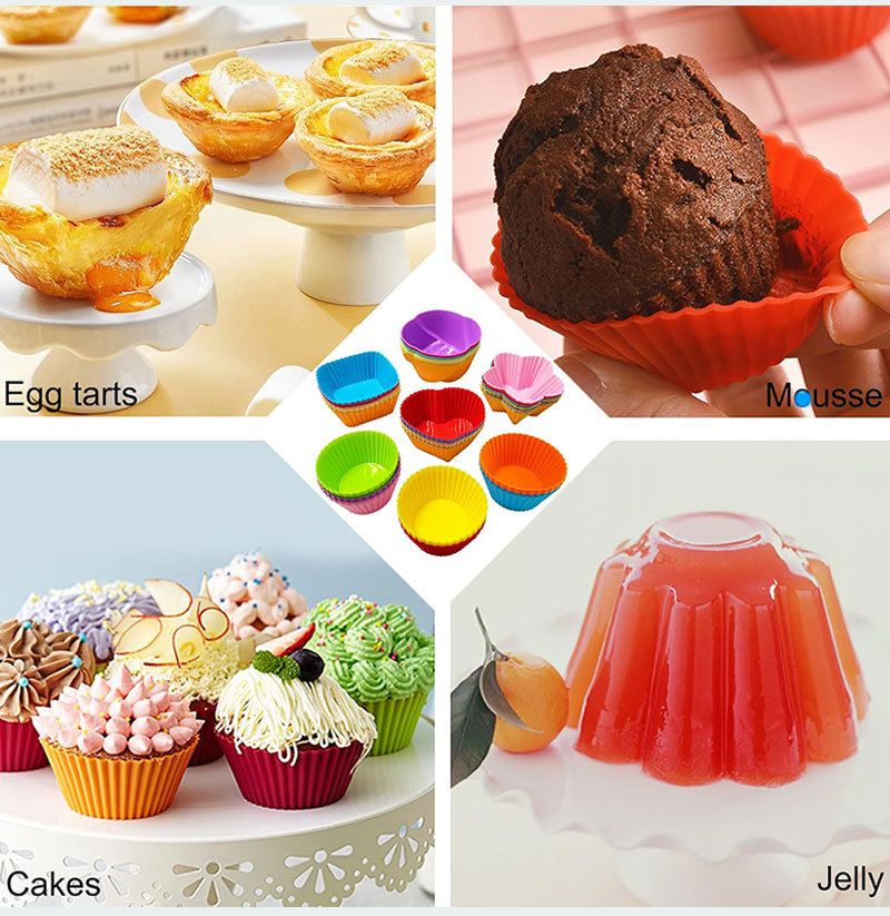 Silica Gel Material Casual Red Heart Flower Silica Gel Kitchen Molds Cake Mold 1 Piece