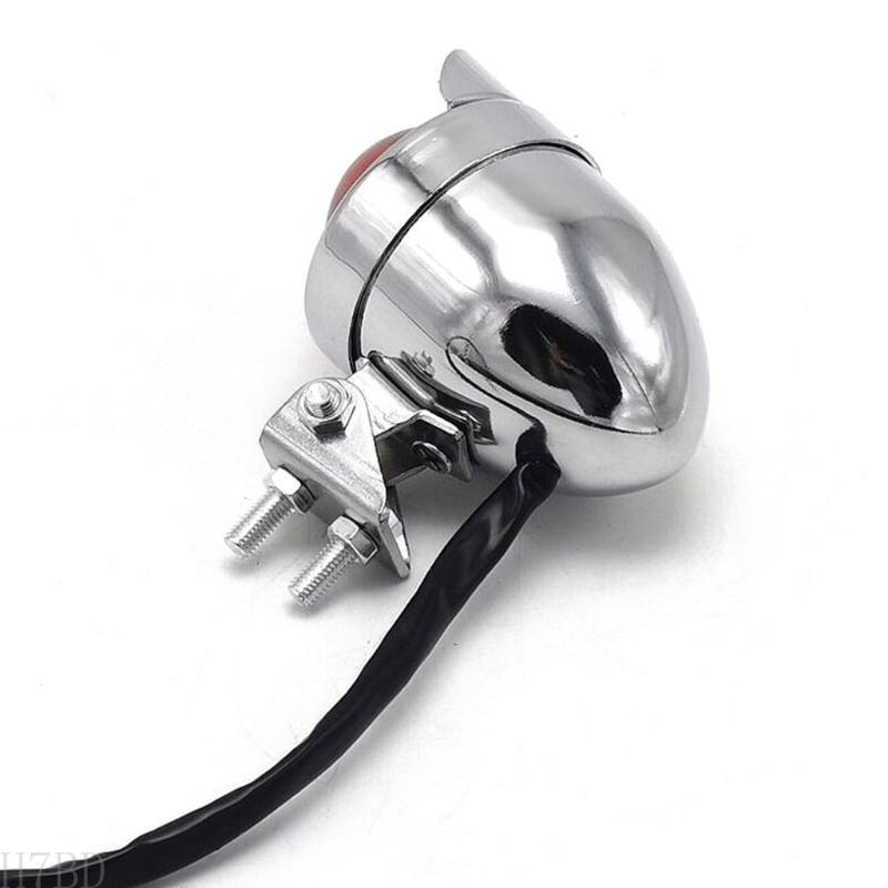 Motorcycle Accessories Retro Modified Tail Light Cruise Prince Motorcycle Metal Round Small Tail Light Brake Light Led Universal
