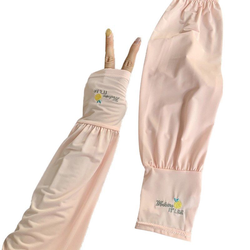 Protector solar suelto para conducir mangas de seda de hielo para mujer de verano estilo fino para andar en bicicleta, sombrilla, mangas de protección transpirables, brazos y brazos al por mayor
