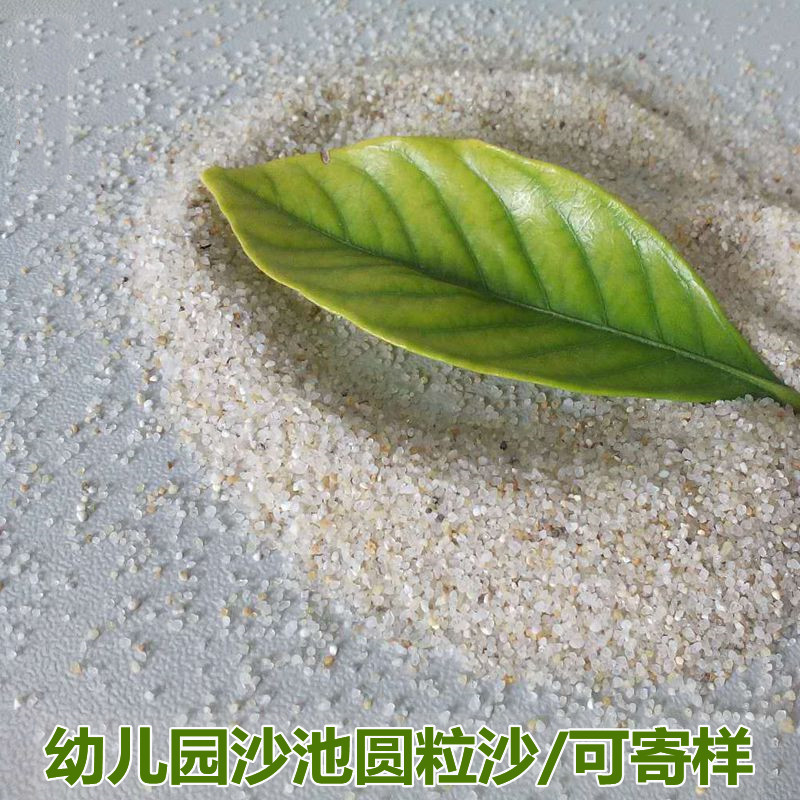 白海砂厂家30-60目儿童玩耍用圆粒海沙 公园幼儿园沙坑沙子白沙