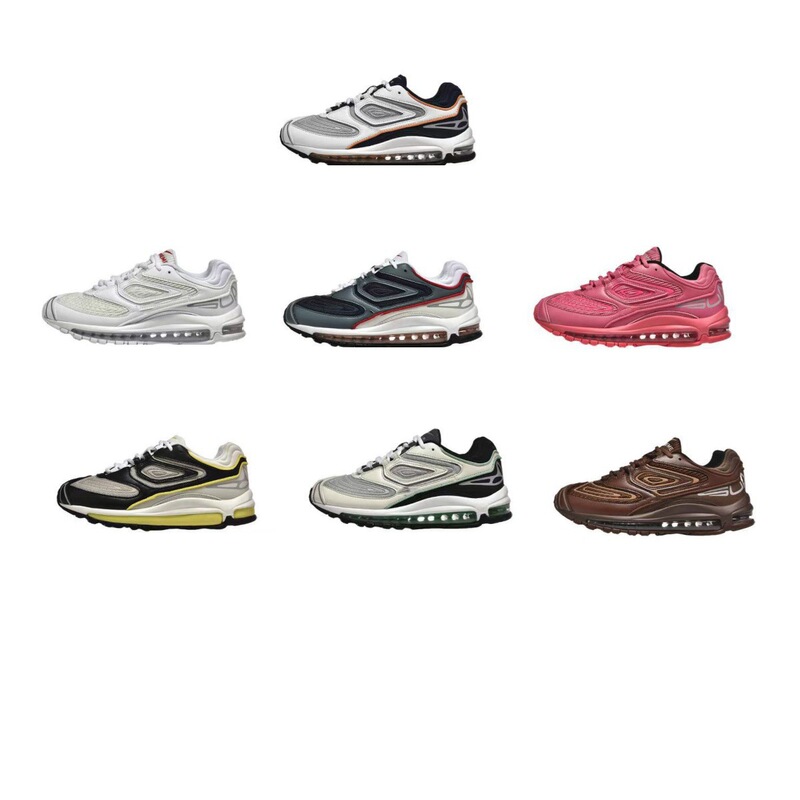 Cross-Border Putian Shoes Max98 Full-Length Air Cushion Running Shoes Men's Running Shoes Thick-Soled Height-Increasing Sports Shoes Casual Versatile