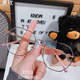 新款小红书大框渐变男女款光学镜可配近视眼镜架多边形复古眼镜框