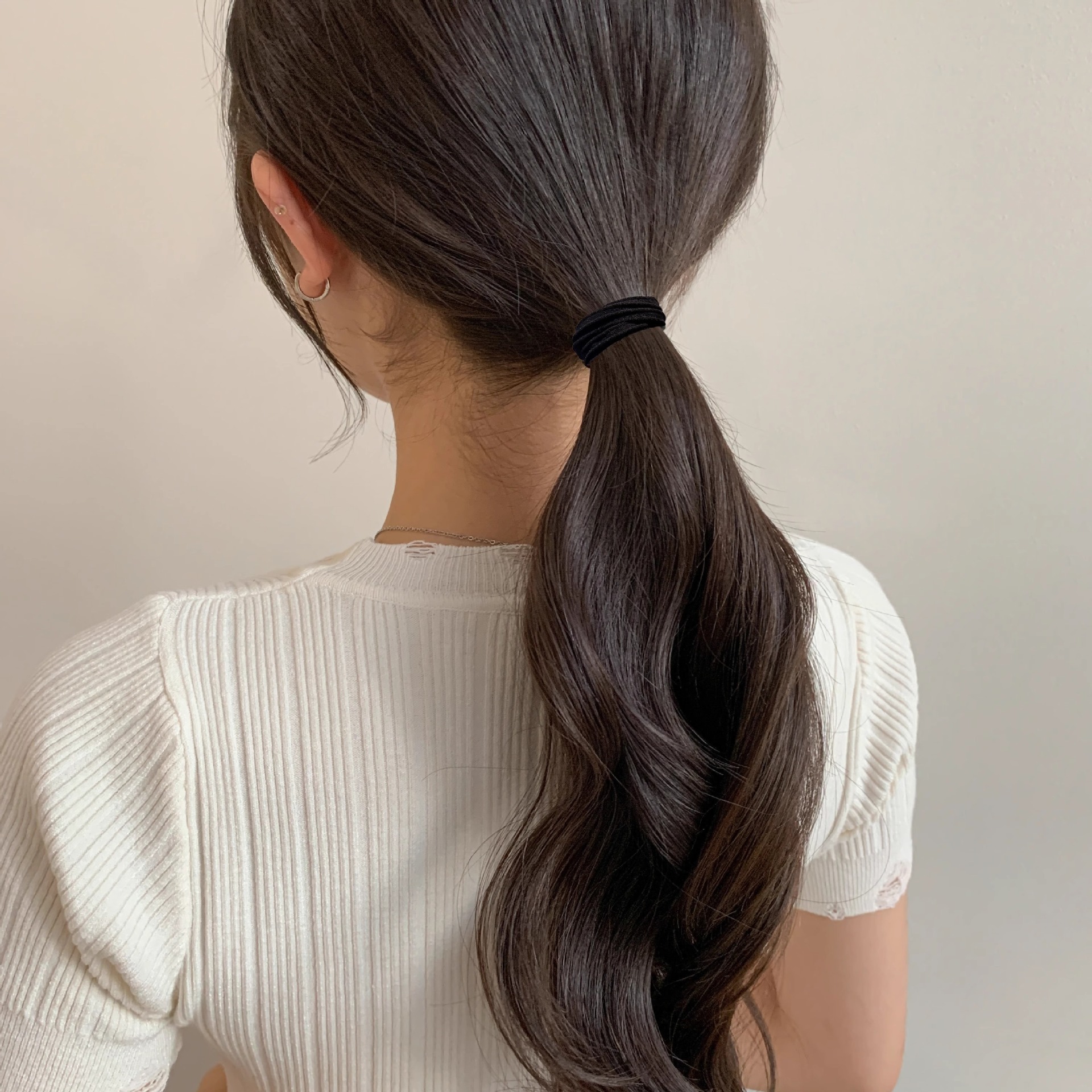 alta elasticidad sin costura correa de correa para mujer cabeza de pelo anillo de pelo toque de pelo no dañando el cabello sin marcas de cabello toque de pelo