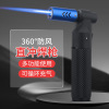 Baicheng's new cross -border wholesale small straight metal inflatable cigar lighter outdoor portable high -temperature spray rogue