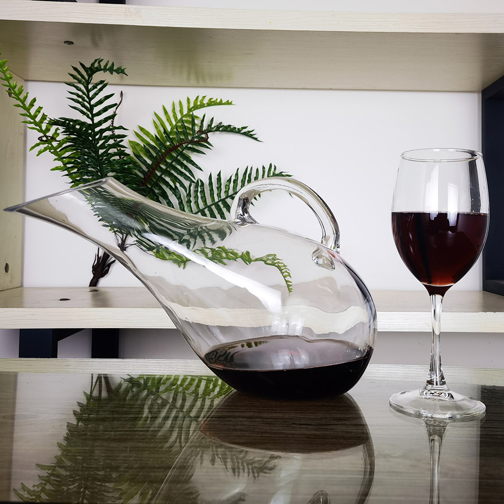 Vidrio de cristal decantador de vino