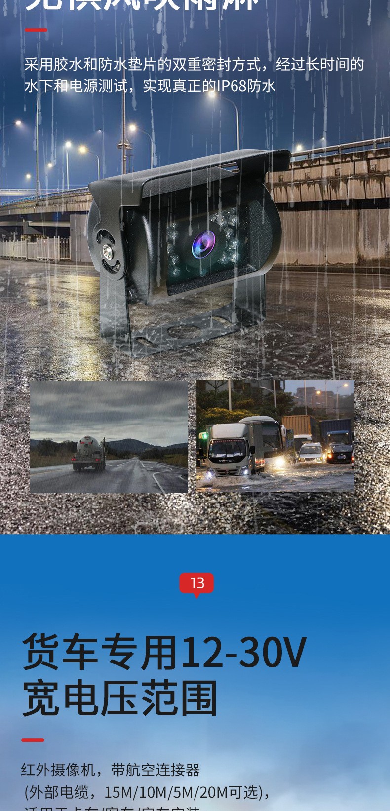 10.36inch Truck Dashcam with Four-Way Monitoring, 360 Panoramic Hd Night Vision, Reversing Images, and In-Car Navigation