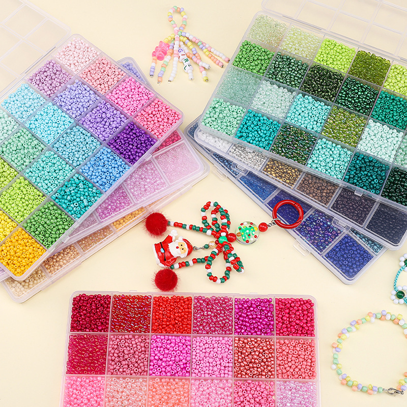3mm Bead Material Bag 24-meter Bead Set Box Handmade DIY Bracelet Necklace Jewelry Combination suit