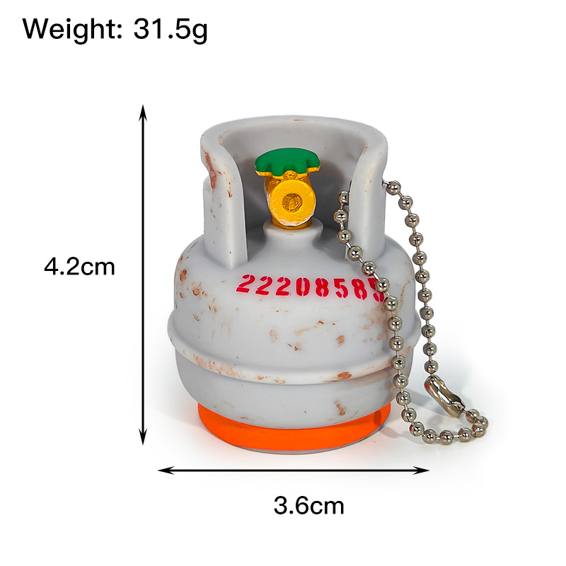 Simulación óxido tanque de gas llavero Taiwán tanque de gas colgante nostálgico creativo y creativo juego granada colgante