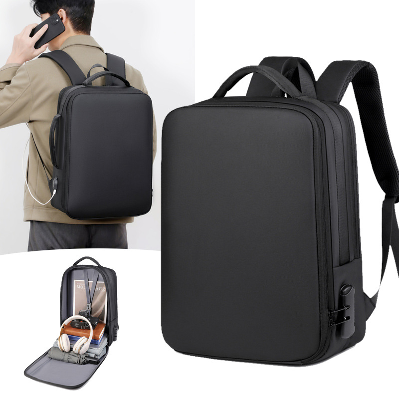 New men's minimalist business travel laptop bag, waterproof, drop-proof, anti-theft, multi-functional backpack