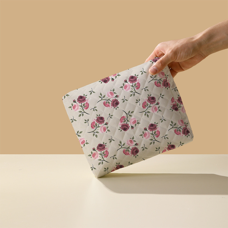 Cross-border Amazon Fashion Simple Pink Floral Printed Cosmetic Bag Travel Bag Portable Large Capacity Storage Bag Cross-border Amazon Fashion Simple Pink Floral Printed Cosmetic Bag Travel Bag Portable Large Capacity Storage Bag