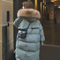 Новое зимнее пуховое хлопковое пальто большого размера для женщин, хлопковое пальто средней длины в корейском стиле, свободная хлопковая куртка, утолщенное хлопковое пальто