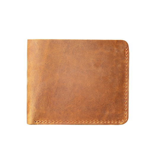 1060 Men's Crazy Horse Leather Wallet Genuine Leather Wallet Card Case Simple Retro European and American Style Foreign Trade Amazon AliExpress