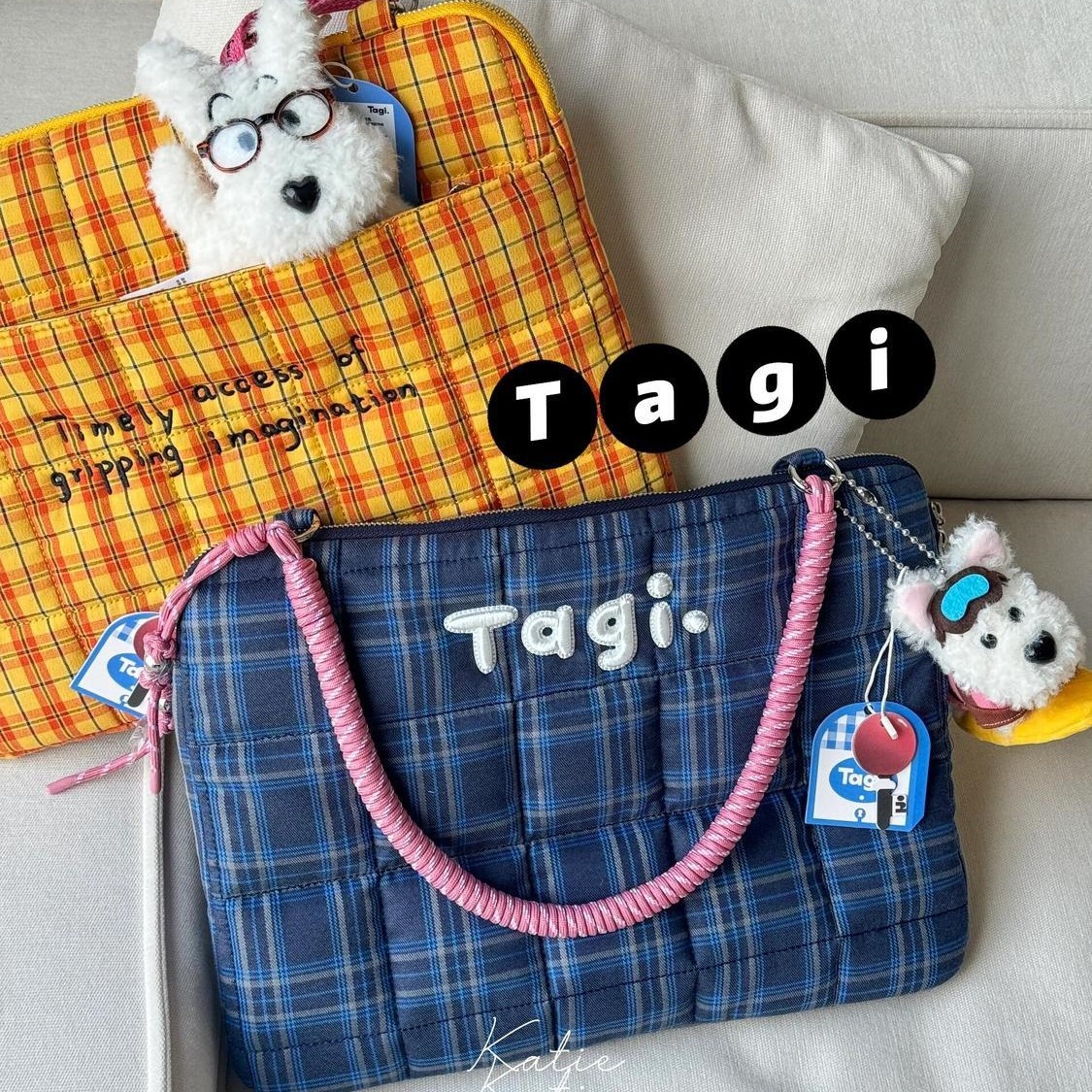 Laptop Bag Embroidery Original Label Correct Version Computer Bag 14inch Ha Dou Anti-Drop Embroidered Handbag Shoulder Bag