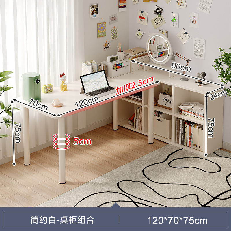 Estantería escritorio integrado estudiante de secundaria Escritorio de estudio adulto escritorio de la computadora en casa dormitorio Escritorio de oficina Workbench