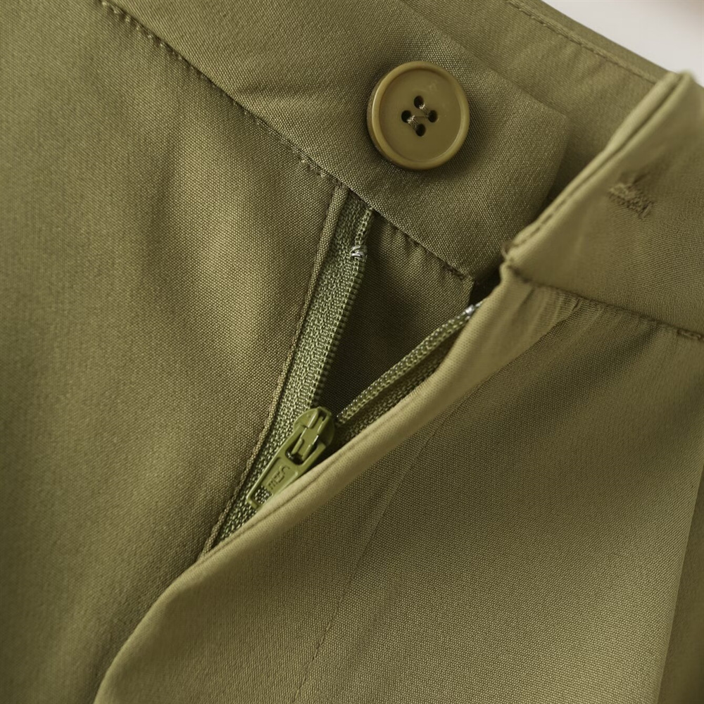 GraceChic Cross-Border Source PB&ZA Women's Clothing 2024 Autumn Winter New Solid Color Commuter Suit Set Casual Wide-Leg Pants_voghion.com