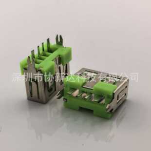 180��USB���wĸ�����USBĸ�^4PIN�Ƅ��Դ���w10.0mm�������^