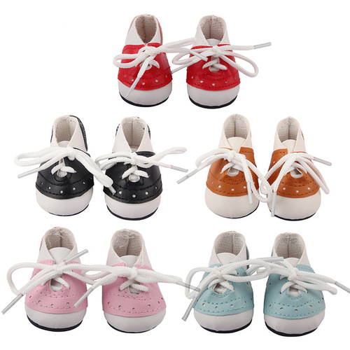 Cotton Doll Shoes 20CM Versatile Children's Playhouse Costume Toy 5CM Bowknot Shoes Leather Shoes