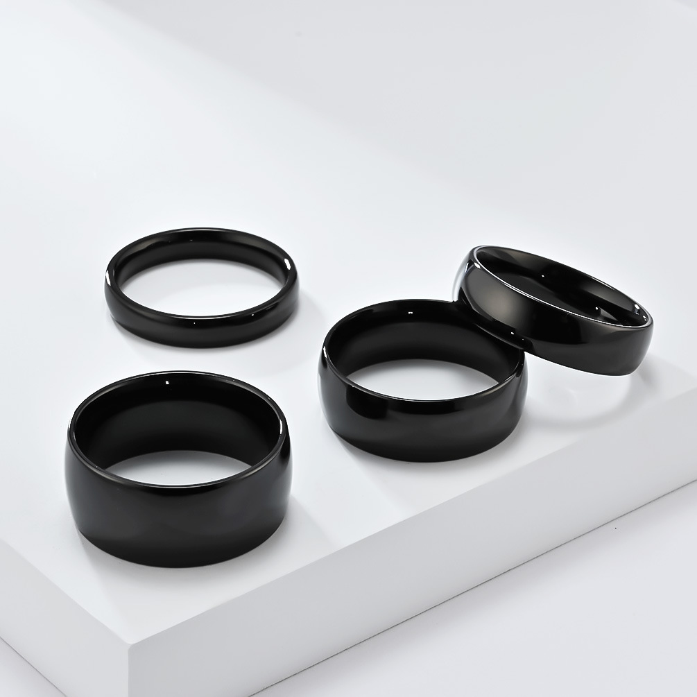 Classic Style Style Men's Unisex Classic Style Rings Solid Color Horse 304 Stainless Steel Titanium Steel Vacuum Plating Men Band Rings