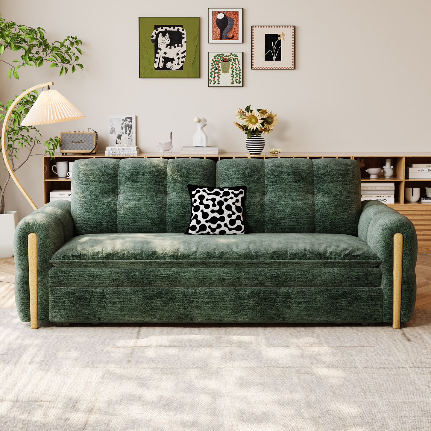 Sofa Bed Multifunctional Dual-Purpose Foldable Small Apartment Multi-Small Double Study Retractable Integrated Bed Free Shipping