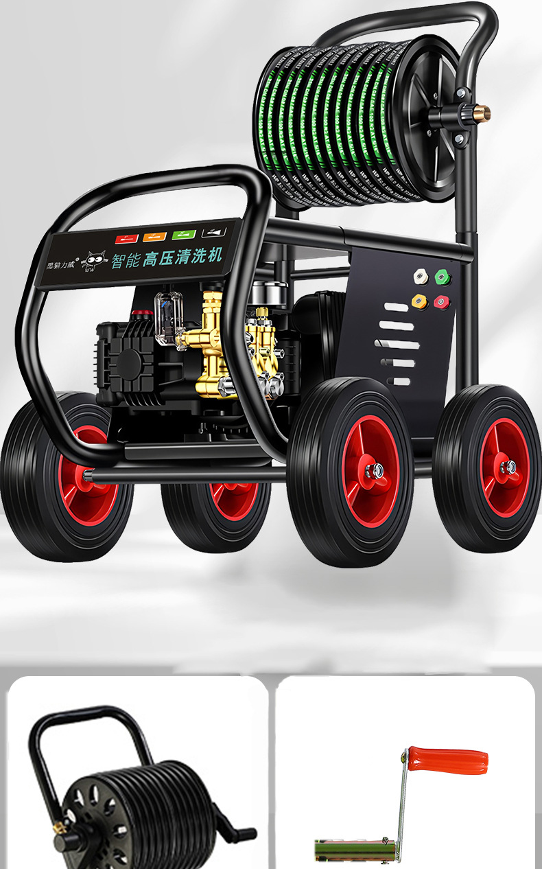 Black Cat High-Pressure Car Washer 220V Farm Car Wash Shop Car Washing Magic Tool Commercial High-Power Ultra-High-Pressure Cleaning Machine