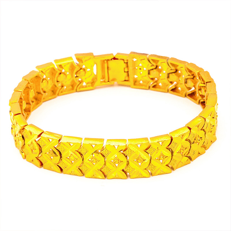 Gioielli unisex Gioielli di moda Bracciale con chiusura a foglia d'oro Bracciale con foglia_voghion.com