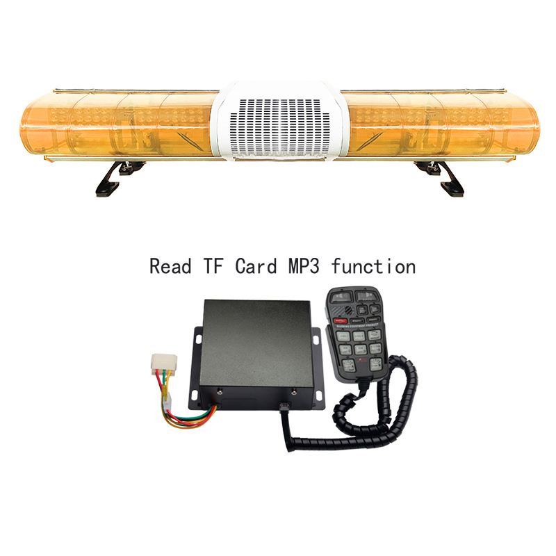 High-power LED roof warning strobe light 1.2m 1003H strobe light + speaker + MP3 siren 9200W