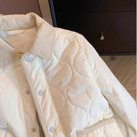 韩系时尚轻薄羽绒棉服女2025冬季新款小个子夹棉加厚保暖棉衣外套