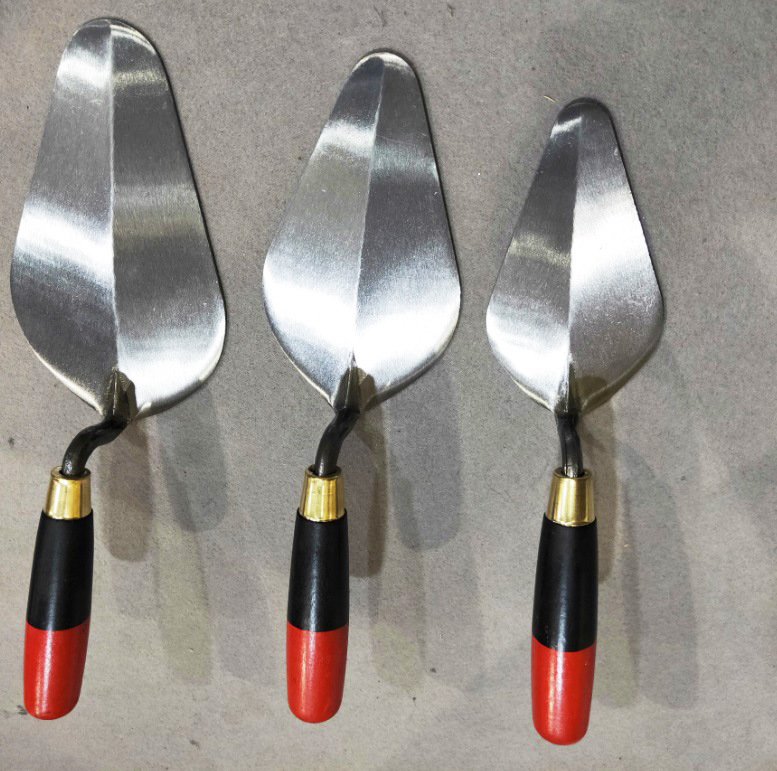 厂家直供7寸真锻打一体红黑双色木柄抹子 黎巴嫩叙利亚一体砌砖刀