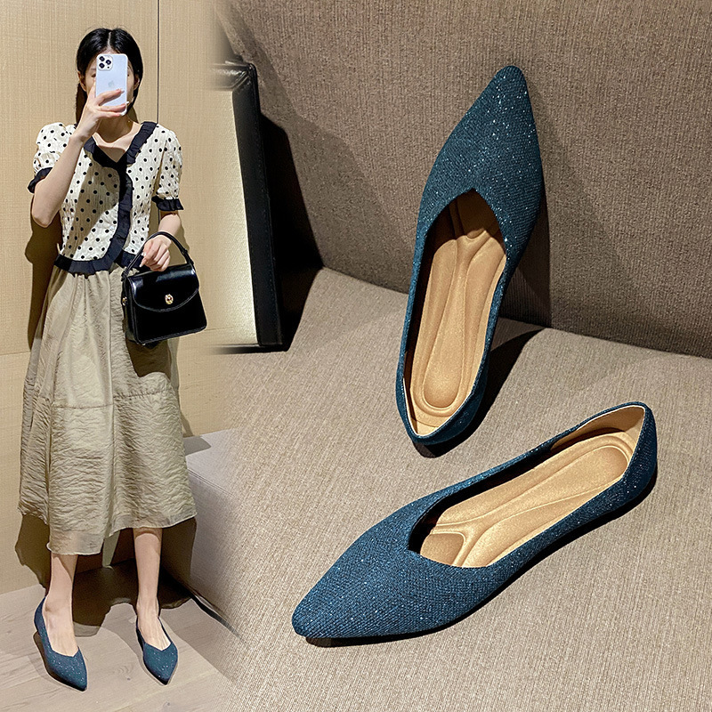 Starry Sky Flash Flying Weaver Shoes 2022 New Pointed Toe Shallow Mouth Flat Casual Shoes Knitted Breathable Low Heel Beanie Shoes Starry Sky Flash Flying Weaver Shoes 2022 New Pointed Toe Shallow Mouth Flat Casual Shoes Knitted Breathable Low Heel Beanie Shoes