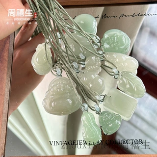 天然东陵玉玉石平安扣吊坠佛公挂件男女观音无事牌福豆吊坠毛衣链