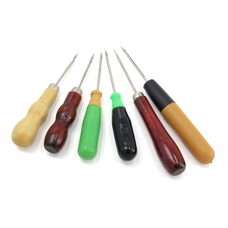 Набор шил для ремонта обуви с медным шилом с прямым отверстием для ремонта подошвы обуви, стальным швейным шилом, инструментом для ремонта обуви, иглой для вязания крючком.