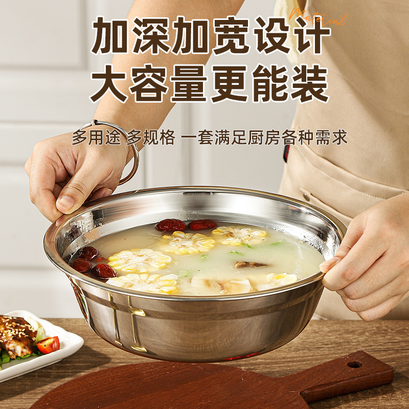 Tazón Multiuso de Cocina 304 de Acero Inoxidable, Multifuncional, para Cocina