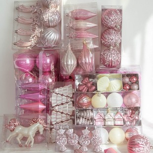 Christmas Ball Christmas Decorative Ball Christmas Tree Decorative Colored Ball Pink Christmas Ball Christmas Decorations