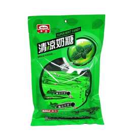 美乐158g清凉奶糖劲凉西瓜味糖拉丝老酸奶风味软糖休闲食品批发