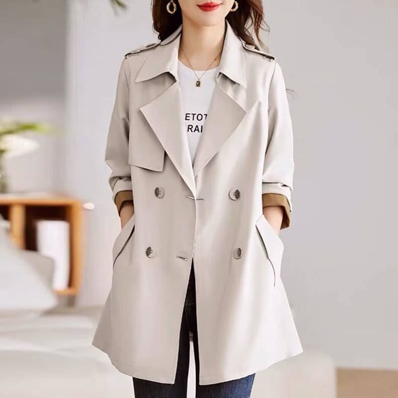 【有里布】高档风衣女中长款2025春秋新款时尚气质收腰显瘦外套潮|undefined