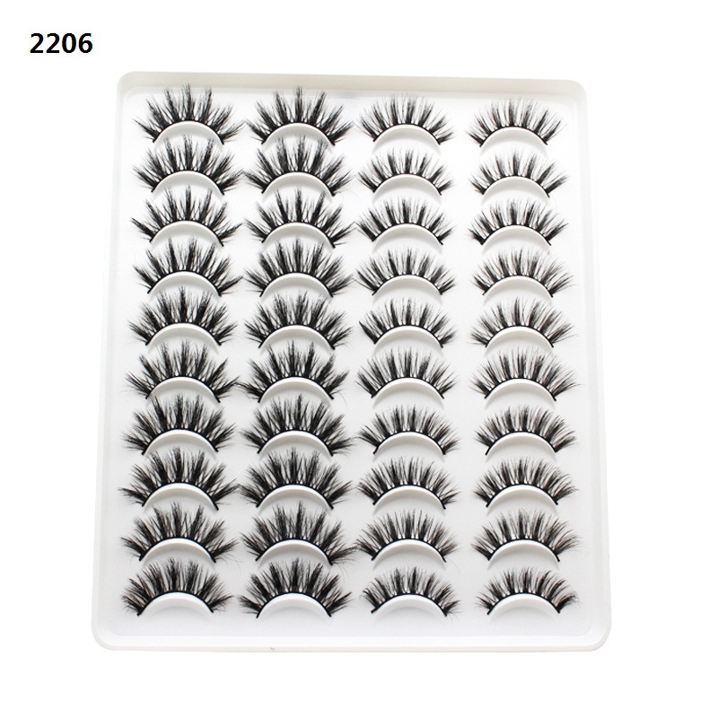 Dingsen pestañas postizas transfronterizas de múltiples capas de tres D estéreo 20 pares de pestañas cruzadas pestañas rizador