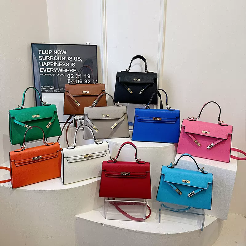 都市优雅时尚单肩小方包手提女包简约气质风小香风潮搭甜美包包女