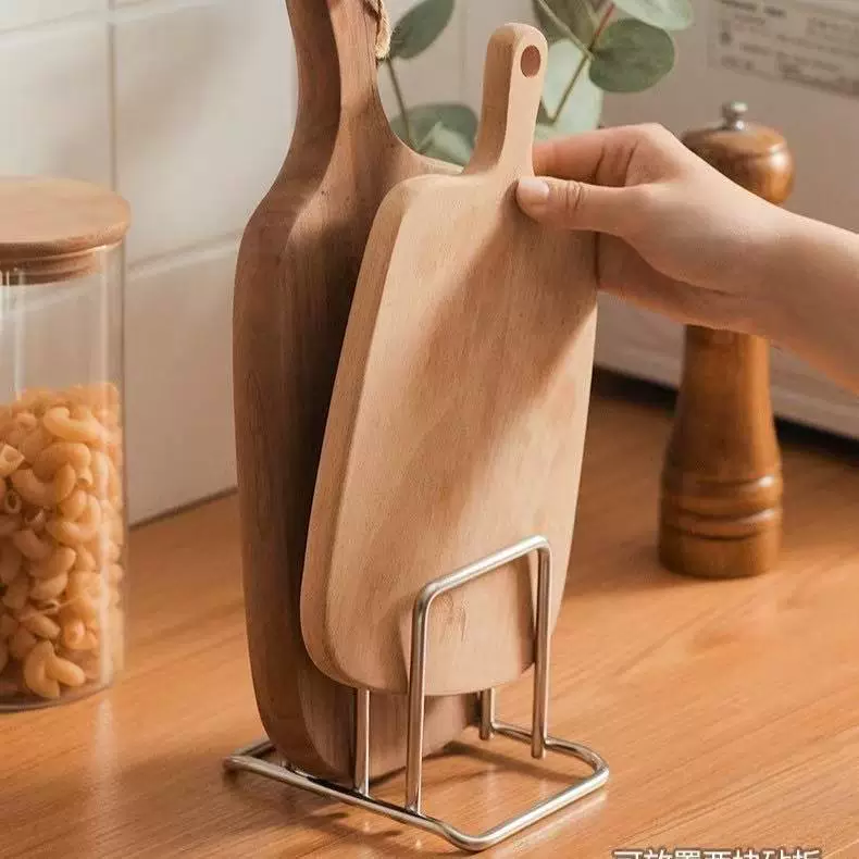 Household stainless steel chopping board rack kitchen storage rack chopping board chopping board storage rack chopping board rack pot cover